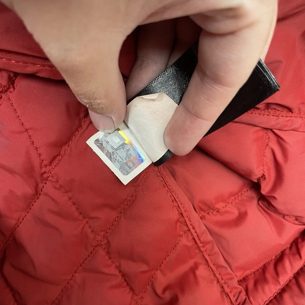 The North Face Thermoball Jacket Mens Large Red Full Zip Puffer Outdoor Hiking